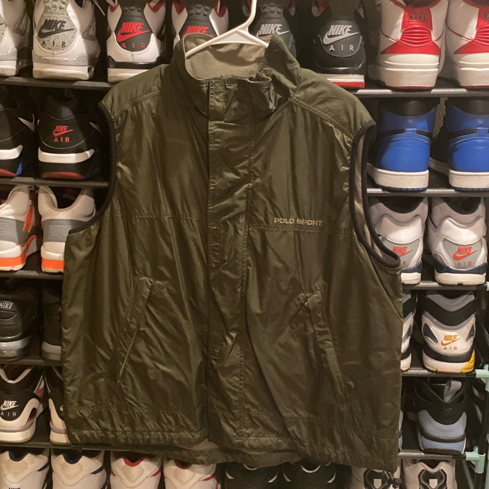 Vintage Polo Sport vest olive green size XL